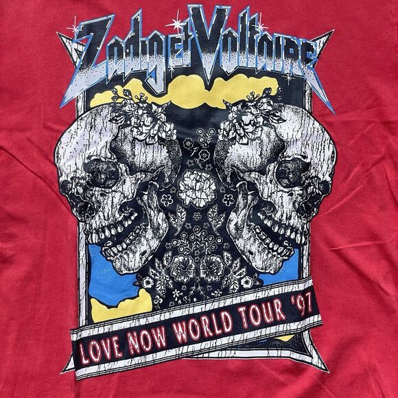 Zadig & Voltaire T Shirt Women's Medium Red Art Is Truth Concert Graphic Tee - Picture 3 of 8